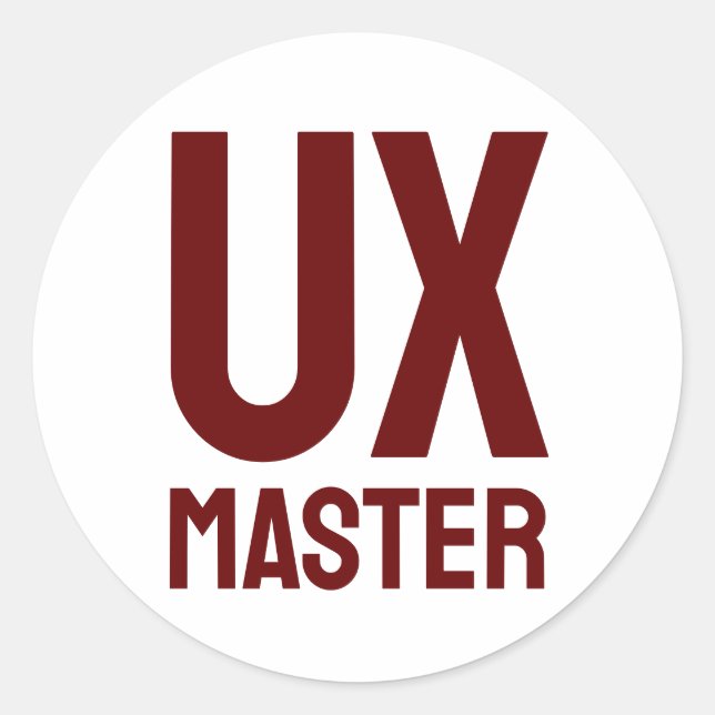 UX Master Runt Klistermärke (Framsida)