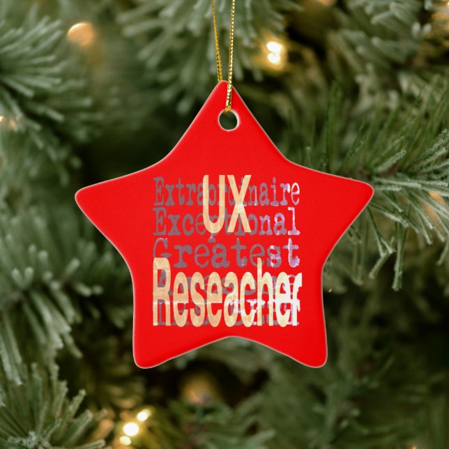 UX Researcher Extraordinaire Julgransprydnad Keramik (Träd)