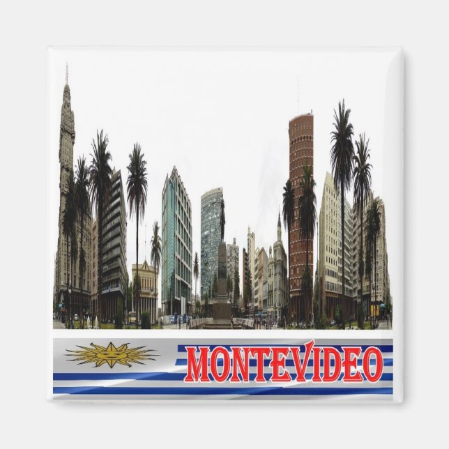 UY012 MONTEVIDEO, Uruguay, Amerika, Fridge Magnet (Framsidan)