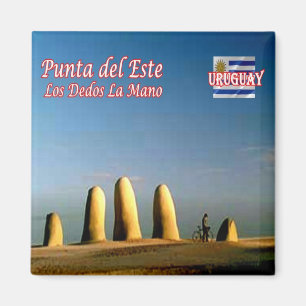 UY - Uruguay Punta del Este Finger Hand Monument Magnet