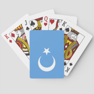 Uyghur Flagga Öster Turkistan (Uyghuristan) Casinokort