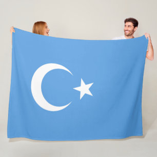 Uyghur Flagga Öster Turkistan (Uyghuristan) Fleecefilt