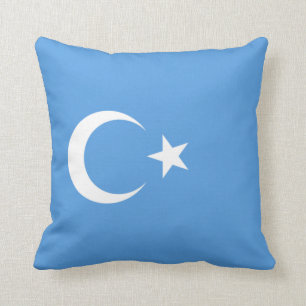 Uyghur Flagga Öster Turkistan (Uyghuristan) Kudde