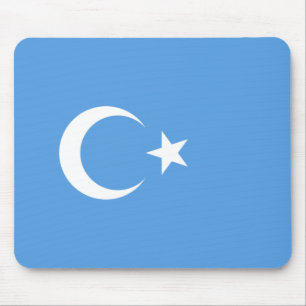 Uyghur Flagga Öster Turkistan (Uyghuristan) Musmatta