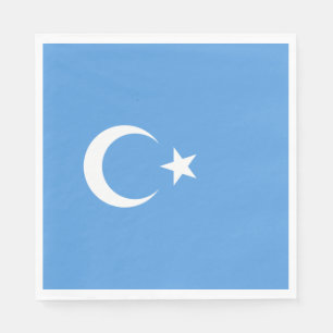Uyghur Flagga Öster Turkistan (Uyghuristan) Pappersservett