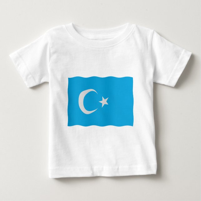 Uyghur flagga t shirt (Framsida)