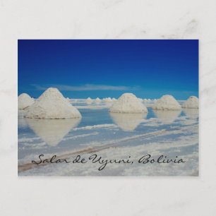 Uyuni-salt, rena pyramider vykort