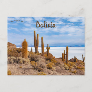 Uyuni saltslätt i Bolivia Vykort
