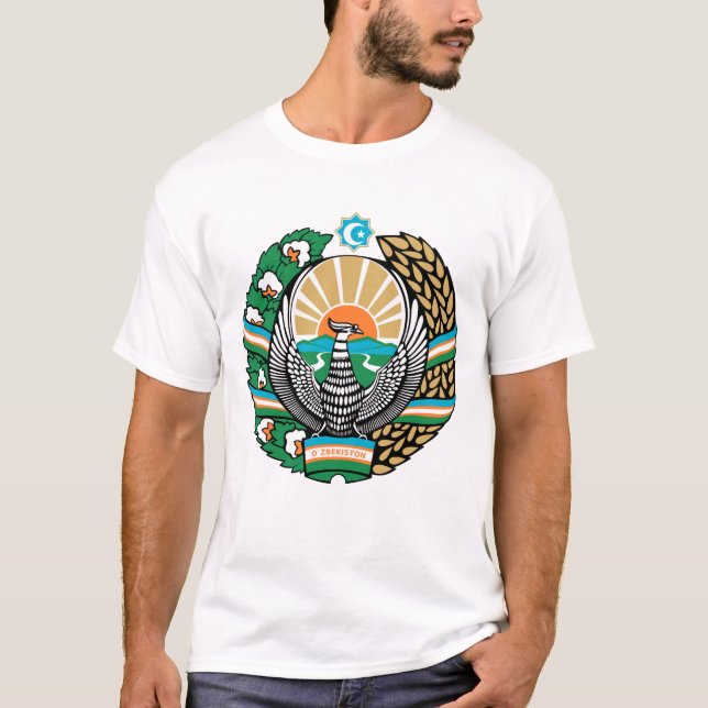 Uzbekiska emblem T-Shirt (Framsida)