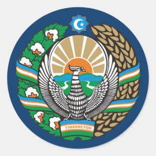 "Uzbekistan COA" Runt Klistermärke