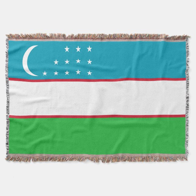 Uzbekistan-flagga Filt (Framsidan)
