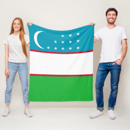 Uzbekistan-flagga Fleecefilt