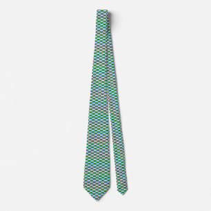 Uzbekistan Flagga Honeycomb Tie Slips