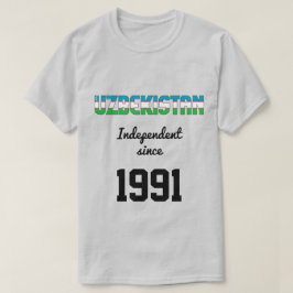 Uzbekistan Flagga Independence Firande T Shirt