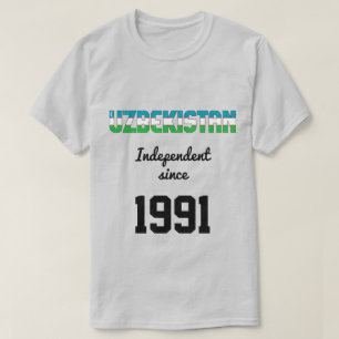 Uzbekistan Flagga Independence Firande T Shirt