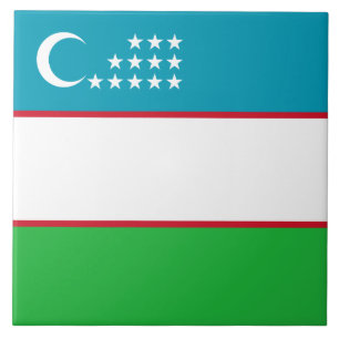 Uzbekistan flagga kakelplatta