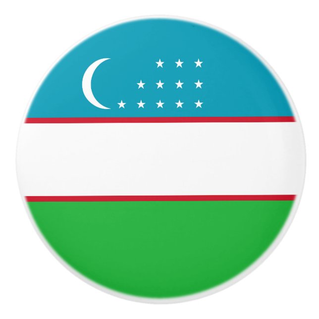 Uzbekistan-flagga Knopp (Framsidan)