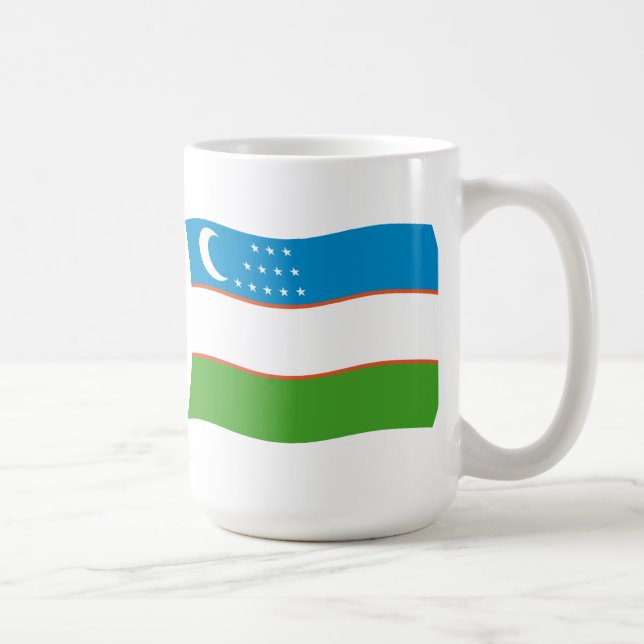 Uzbekistan Flagga Kopp (Höger)