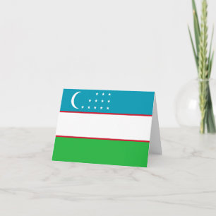 Uzbekistan-Flagga Kort