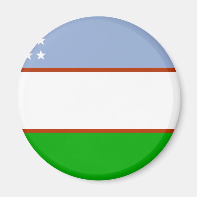 Uzbekistan-Flagga Magnet (Framsidan)