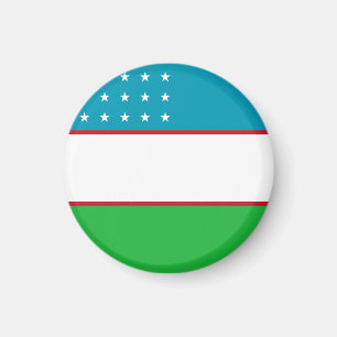 Uzbekistan flagga magnet