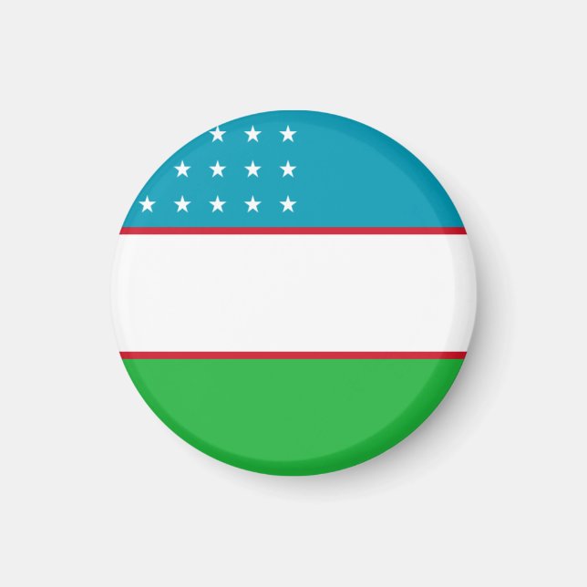 Uzbekistan flagga magnet (Framsidan)