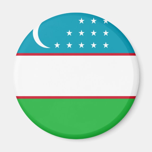 Uzbekistan flagga magnet (Framsidan)
