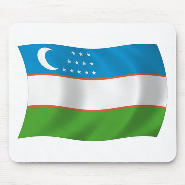 Uzbekistan Flagga Mousepad Musmatta (Framsidan)