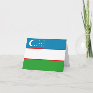 Uzbekistan Flagga Notkort Kort