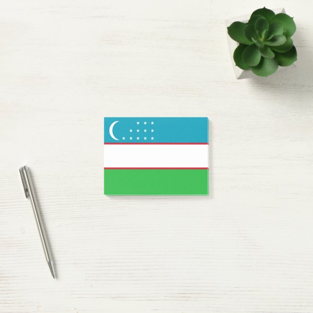 Uzbekistan-flagga Post-it Block (Kontor)