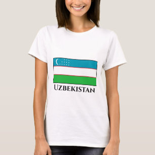 Uzbekistan-Flagga T Shirt