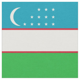 Uzbekistan-flagga Tyg