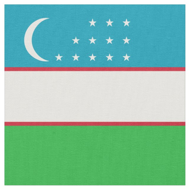 Uzbekistan-flagga Tyg (Närbild)