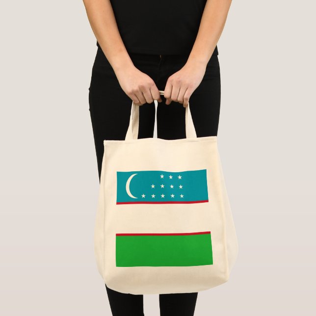 Uzbekistan-flagga Tygkasse (Framsida (produkt))