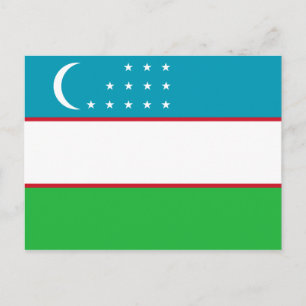 Uzbekistan-flagga Vykort