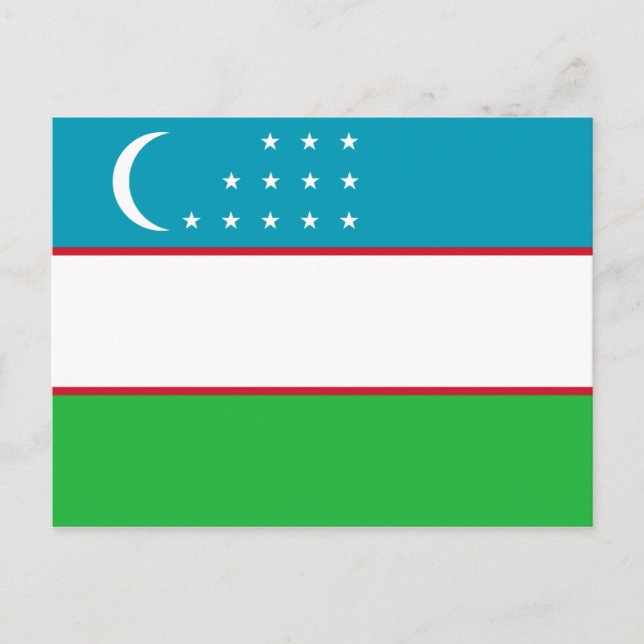 Uzbekistan-flagga Vykort (Framsida)