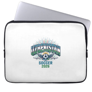 Uzbekistan Fotboll 2026 Fotboll Fet Land Typografi Laptop Fodral