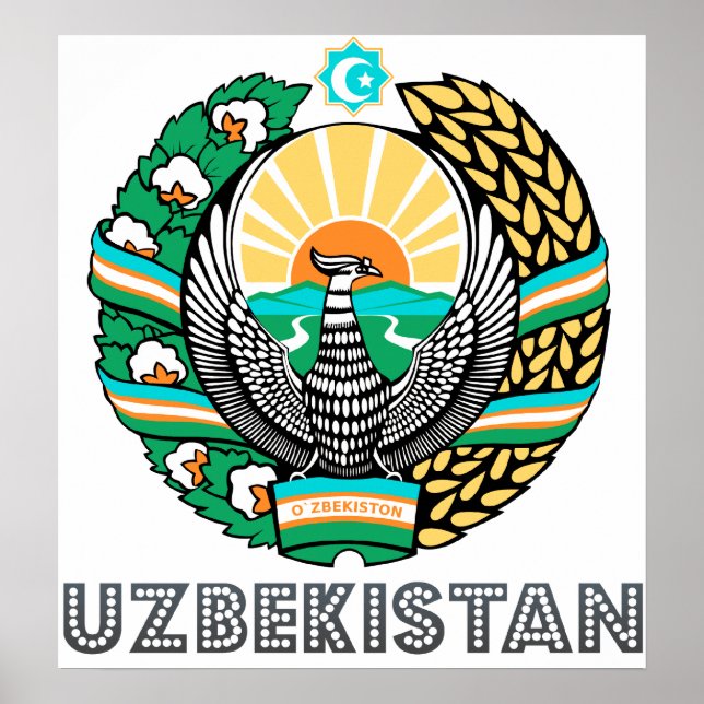 Uzbekistan Jackar om Arm Poster (Framsidan)