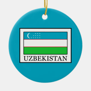 Uzbekistan Julgransprydnad Keramik