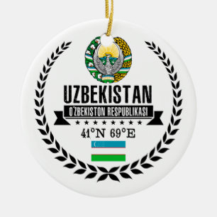 Uzbekistan Julgransprydnad Keramik