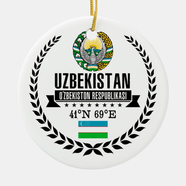 Uzbekistan Julgransprydnad Keramik (Framsidan)