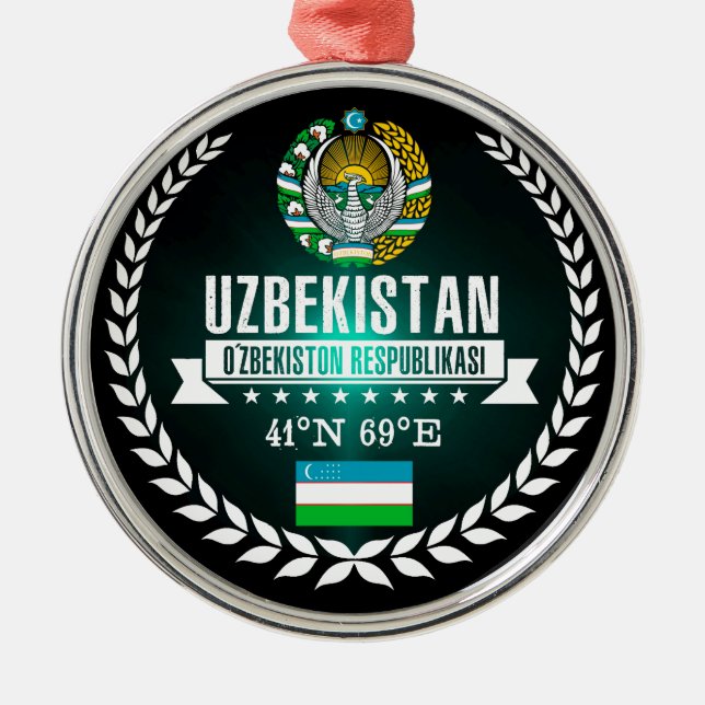 Uzbekistan Julgransprydnad Metall (Framsidan)