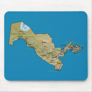 Uzbekistan karta Mousepad Musmatta