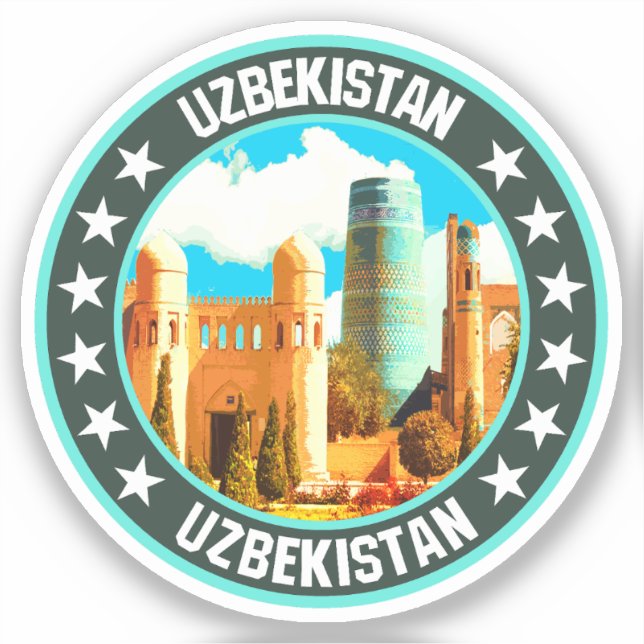Uzbekistan Klistermärken (Framsida)