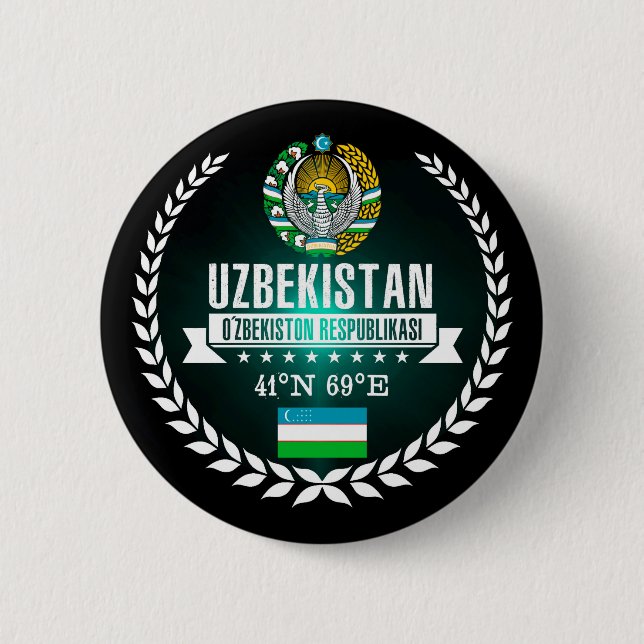 Uzbekistan Knapp (Framsida)