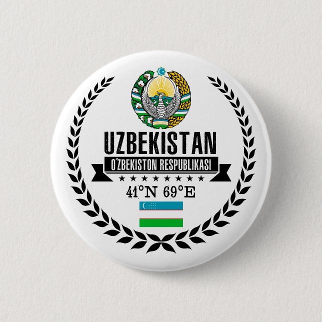 Uzbekistan Knapp (Framsida)