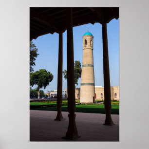 Uzbekistan, Kokand - Jami-moskéminaret Poster