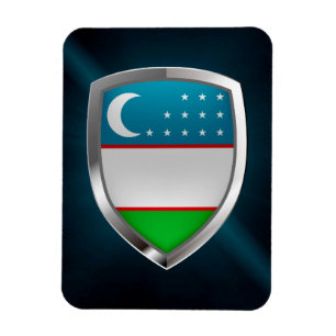 Uzbekistan metallisk Emblem Magnet