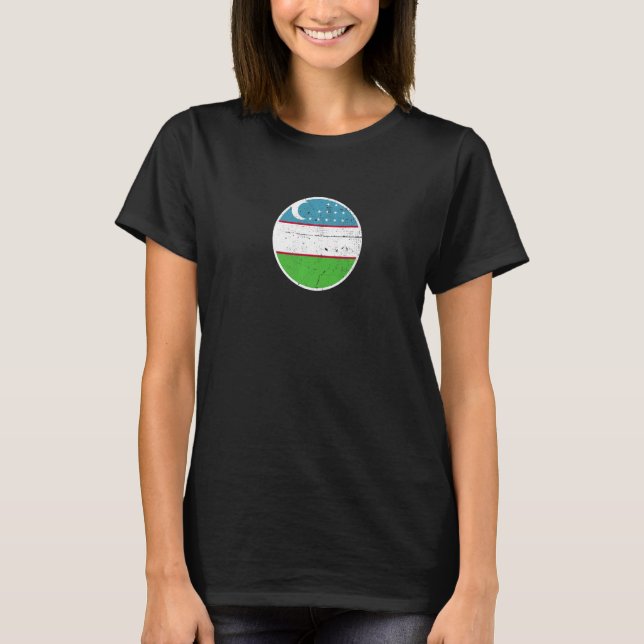 Uzbekistan Proud Uzbekistans Flagga 1 T Shirt (Framsida)