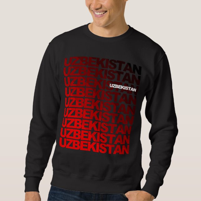 UZBEKISTAN_red-bl Sweatshirt (Framsida)